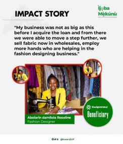 WandeWatt's tweet photo. #Kwapreneur 1.0 has been a huge success, with at least 75% of recipient businesses thriving and expanding.
Below are few of the impact stories of the scheme. 
Kudos to H.E @RealAARahman for making Youths development his top priority. 
#AAJourneySoFar https://t.co/Kx73hRKPDp