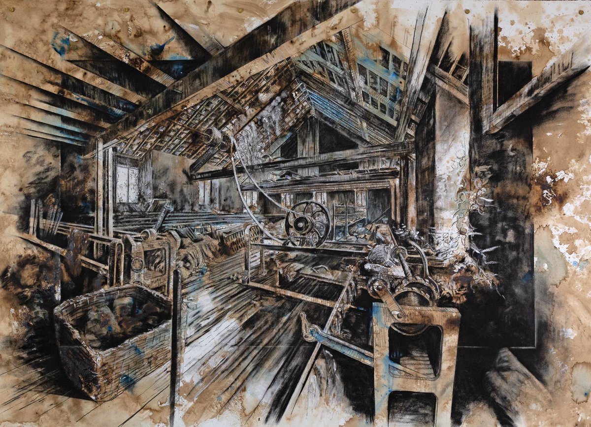NantgarwCW's tweet photo. Derelict Welsh Textile Mill - Andy Faulkner
From Our Fading Heritage showing at @NantgarwCW until Oct 8th. #Welshheritage #industrialheritage #Welshwool #cadw #celf #welshmill https://t.co/qLgcjjE6Lt