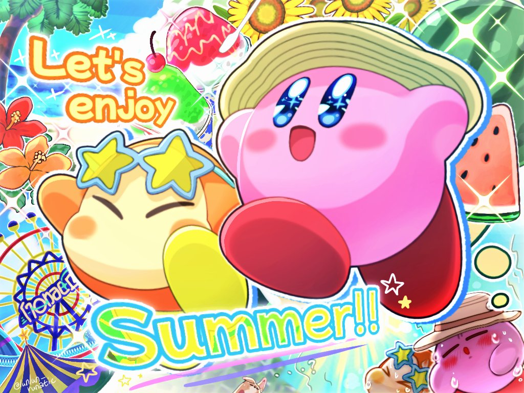 星のカービィディスカバリー #カービィイラスト 新世界の夏がアツい