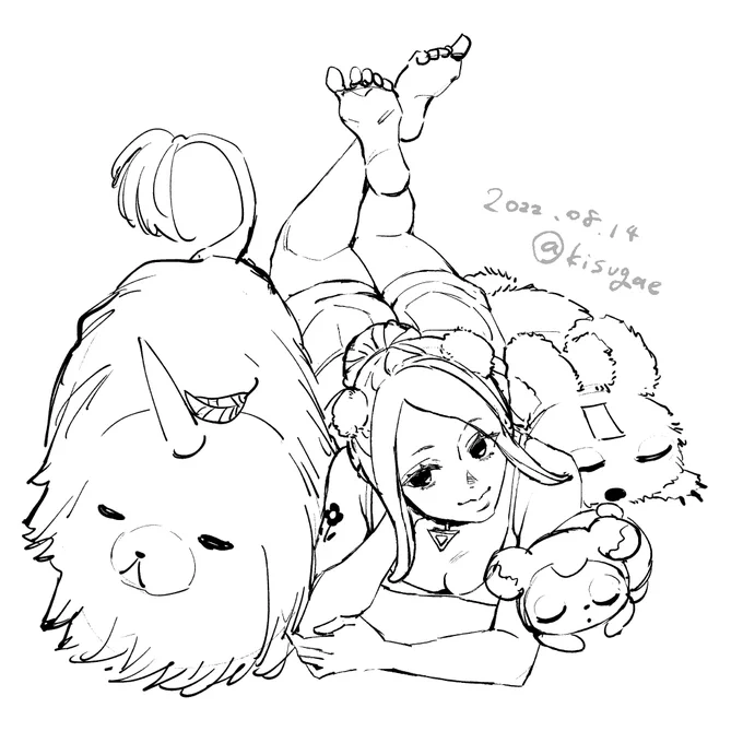 夏だけどぎゅーぎゅー
#リヴリーファンアート #うちのリヴリー 