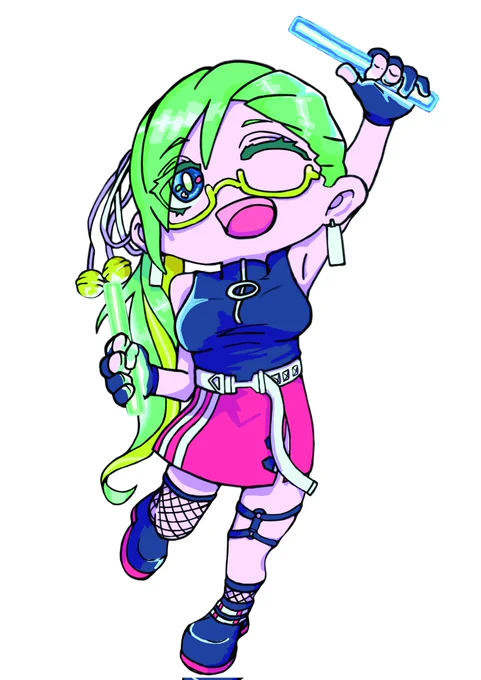 暇だから上げちゃおフラスタにて描かせていただきました。実物見て感動した～#電脳夏祭り#神楽演奏 #すずあーと 