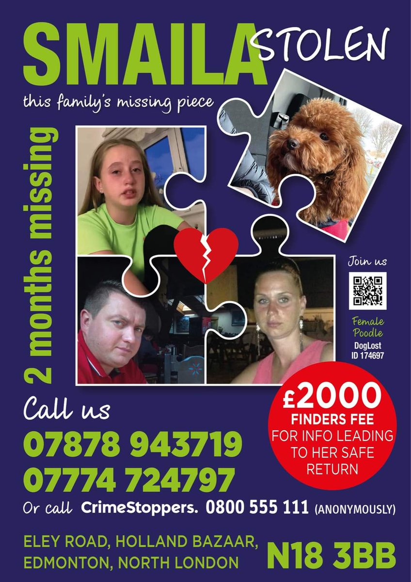 StolenSmaila's tweet image. #StolenSmaila #stolendog SMAILA was #stolen from a van on 30 March in Holland Bazaar Edmonton #London #N18
Please share & make #TOOHOTTOHANDLE
Taken by thieves in A class silver Mercedes with Cloned plates
Please RT
doglost.co.uk/dog-blog.php?d…
facebook.com/groups/stolens…