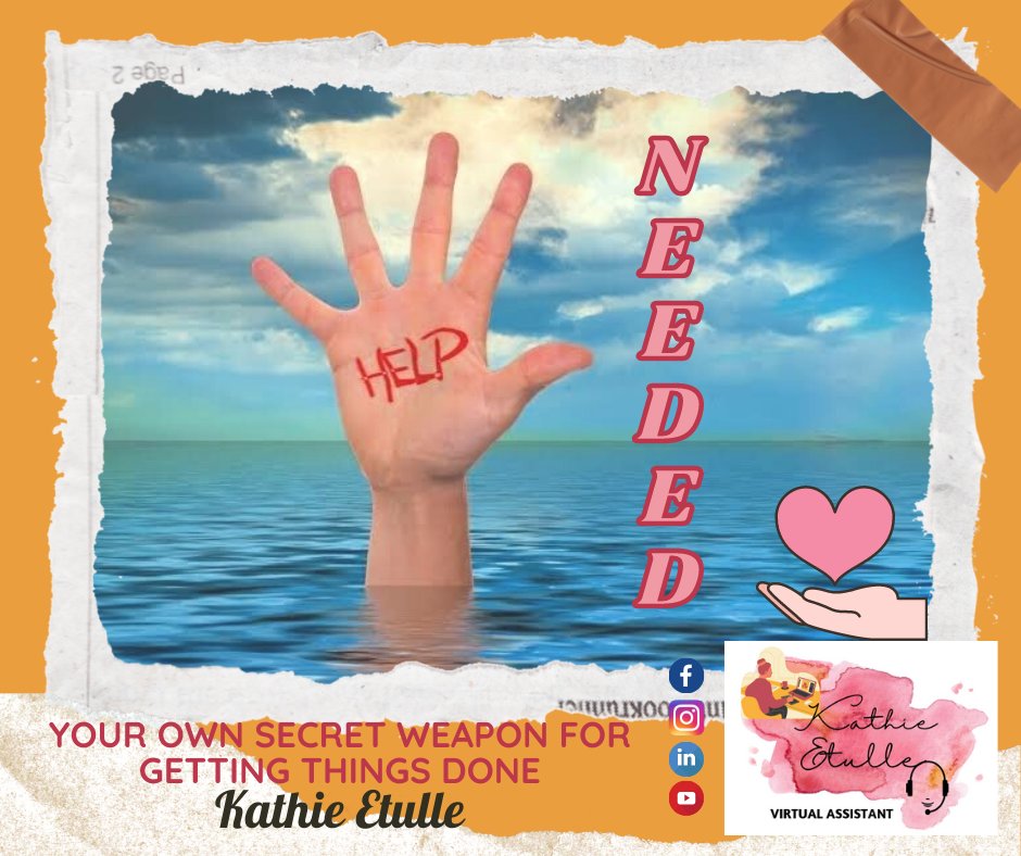 kathietulle's tweet image. A business💼 without help is sinking fast🚢🚨. A Virtual Assistant💁 provides the assistance you need to make your business work💪 with time for everyone’s👪 needs. #helpneed #virtualassistantforhire #helpingbusiness #adminsupport #helpinghand #kathietulle #virtualassistant