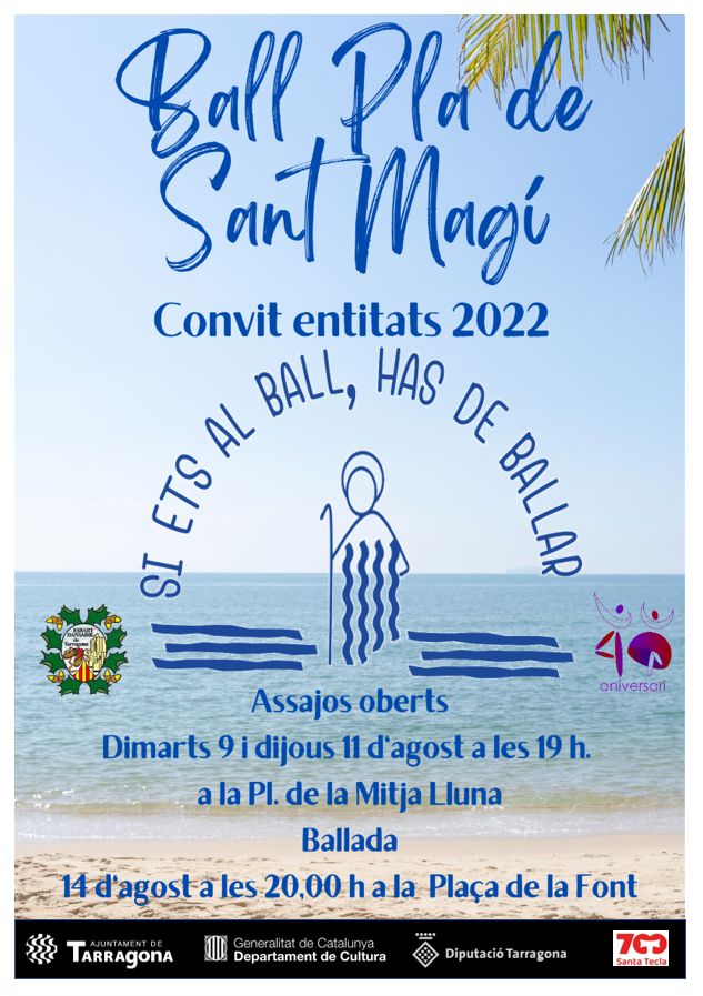 Tarragona Cultura (@tgncultura) on Twitter photo #SantMagí2022 | 🤝 Avui la plaça de la Font acull la tradicional ballada del Ball de Sant Magí <a href="/EsbartDansTGN/">Esbart Dansaire TGN</a> i amb la música de <a href="/CoblaMitjaLluna/">Cobla la Mitja Lluna</a>
📌 14/08, 20 h - plaça de la Font
📲 bit.ly/3PpHf5P #SantMagí2022 | 🤝 Avui la plaça de la Font acull la tradicional ballada del Ball de Sant Magí <a href="/EsbartDansTGN/">Esbart Dansaire TGN</a> i amb la música de <a href="/CoblaMitjaLluna/">Cobla la Mitja Lluna</a>
📌 14/08, 20 h - plaça de la Font
📲 bit.ly/3PpHf5P