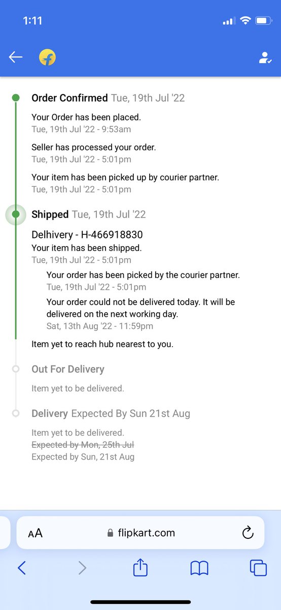 Diddi_pspk's tweet photo. @flipkartsupport @shahidyusuf007 Order I’d OD125505983436750000
Great @Flipkart @flipkartsupport Pls add an option while booking an order your order will be delivery in couple of days &amp; once order placed change it to your order will receive after one month. FYI screenshot below @_sachinbansal https://t.co/OW5X0tsigx