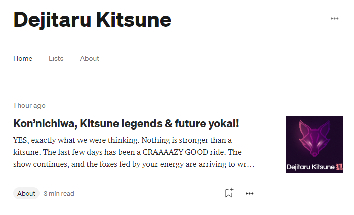 dejitarukitsune's tweet photo. 🦊Kon’nichiwa, Kitsune legends &amp; future yokai!🦊

📢With great pride we announce our first post on the Kitsune Medium. 

👀https://t.co/zpgIqgDOqk 

🙉🙊 $TSUNE $KISHU $CULT $LEASH $GST $XMON $TSUKA $APE $INUS $PLSD $HEX $BONE #ETH $ETH #SHIB #Saitama #VOLTINU #volt #Ethereum https://t.co/kz6AJIU5Bx