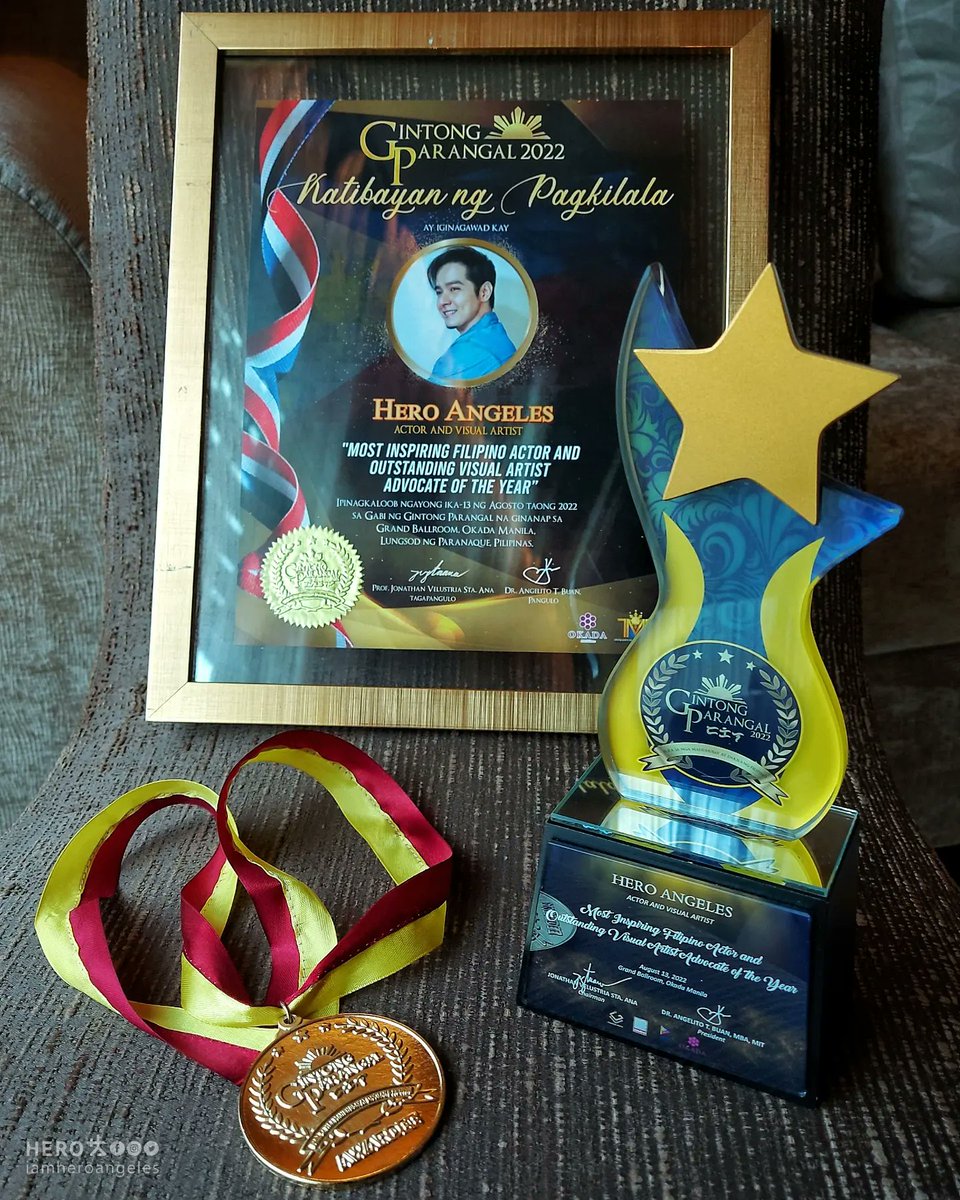 iamheroangeles's tweet photo. Thank you Lord sa blessing na ito! 🙏🏼

Sa lahat ng bumubuo ng Gintong Parangal 2022, maraming salamat po. Isang karangalan ang pagkilalang ito. ❤️

#GintongParangal2022
#HeroAngeles
#MostInspiringFilipinoActor
#OutstandingVisualArtistAdvocate https://t.co/rYsnfvG09V