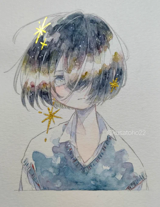 #私の絵柄が好みって人にフォローされたい透明水彩で好みに従順に描いてます! 