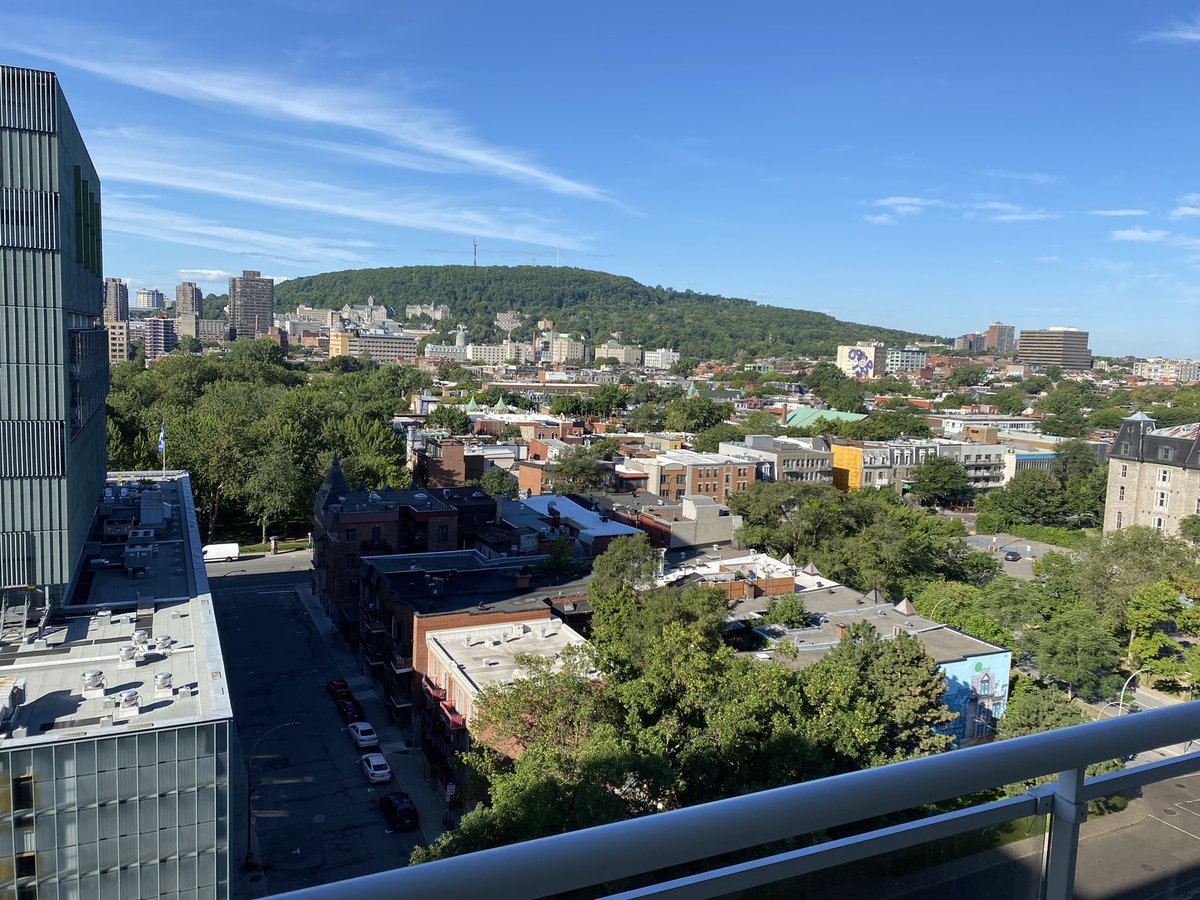 MGEMitchell's tweet photo. Just arrived in Montreal for #ESA2022 and #CSEE2022 and this is the view from my Airbnb! Montreal, it’s good to be back. https://t.co/WMNcE6hPo1