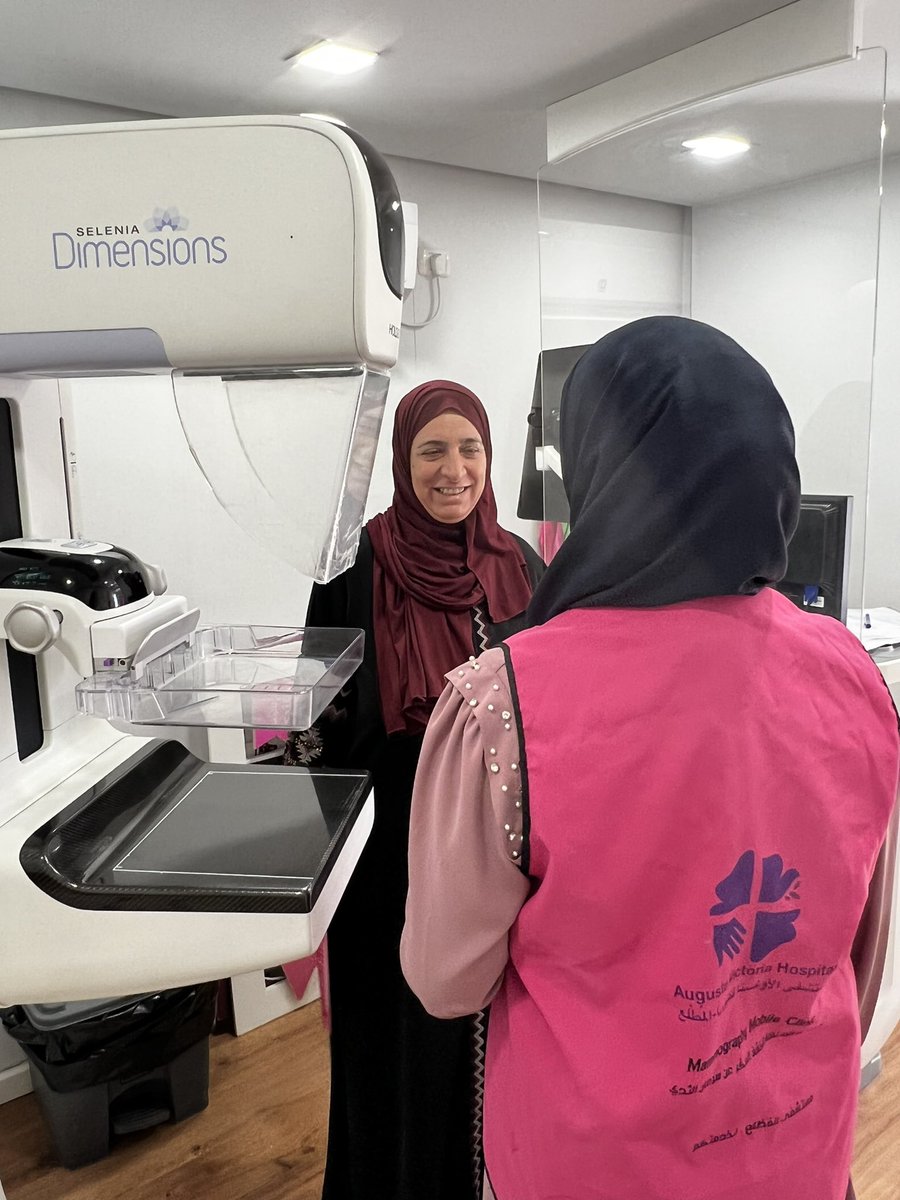 AVH mammography mobile clinic is at Kafr Malik/Ramallah offering mammography screening services today.
The total number of beneficiaries during this week in Kafr Malik is 104.
Early detection save lives!
#Mammography #WestBank #BreastCancer #AVH #Earlydetection