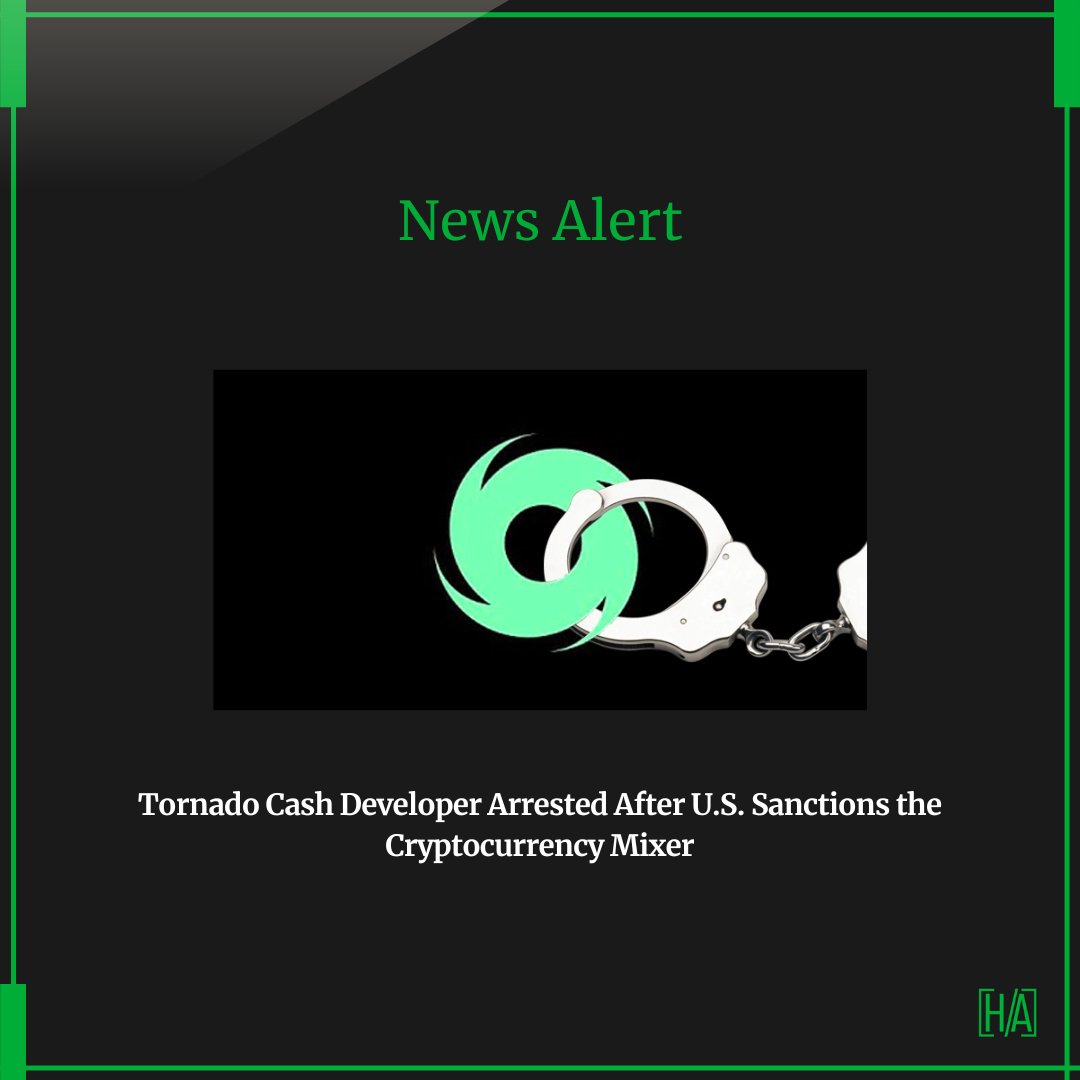 News Alert!

Tornado Cash Developer Arrested After U.S. Sanctions the Cryptocurrency Mixer 

Source: zcu.io/v6xx 

#SecurityNews #infosec #hacking #hacker #india #uae #russia #usa