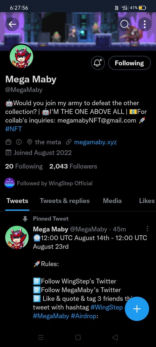 Rakibcoorg's tweet photo. @WingstepN @MegaMaby Glad to be the part of this campaign 🔥❤️
Don't miss this guys 🚀
@shabins_10
@CryptoB34998272
@SachinGurung17
#wingstep #megababy #airdrop
All Tasks Done Sir ❤️✅️ https://t.co/BJqtpF5Duh