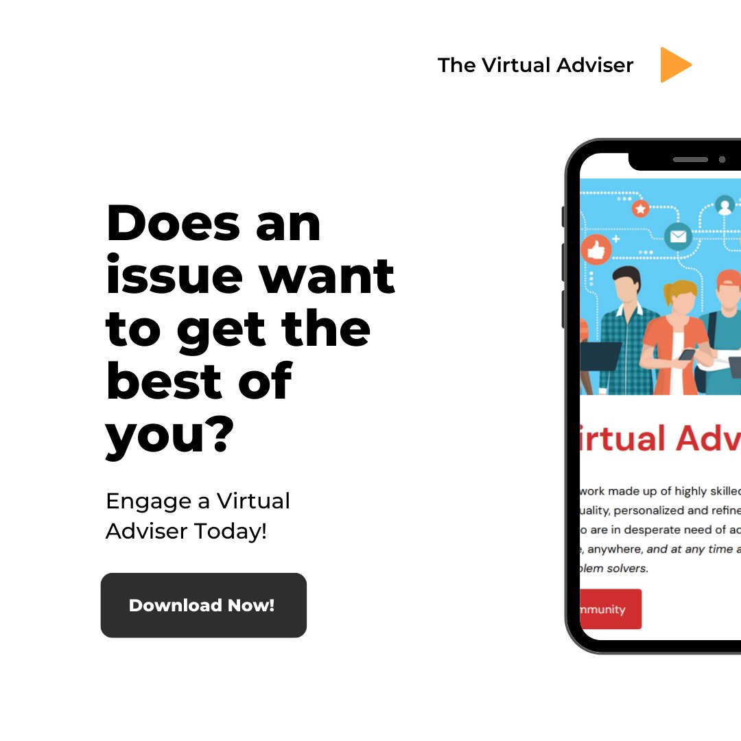 VirtualAdviser's tweet photo. @Naija_PR 🔥🔥🔥🔥🔥🔥Our The Virtual Adviser App is live! Don't  
Download here: https://t.co/GluCNBVF98 https://t.co/6HdoECRLHs