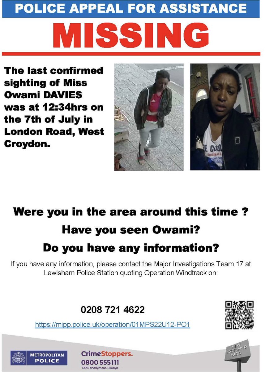 Leila4Norbury's tweet photo. Thanks to all who helped promote @MPSCroydon fresh appeal today on #Croydon #LondonRoad from North End to #Norbury re #OwamiDavies who’s been missing for since July
Great support from majority of local businesses (chains &amp; independent alike) incl shops, barbers, salons, cafes etc https://t.co/DzphfG8Ebw