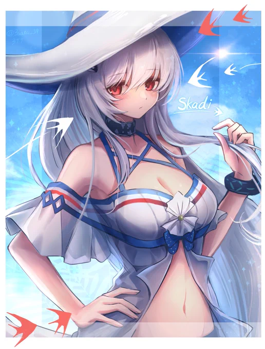 スカジ!水着コーデ#アークナイツ #明日方舟 
