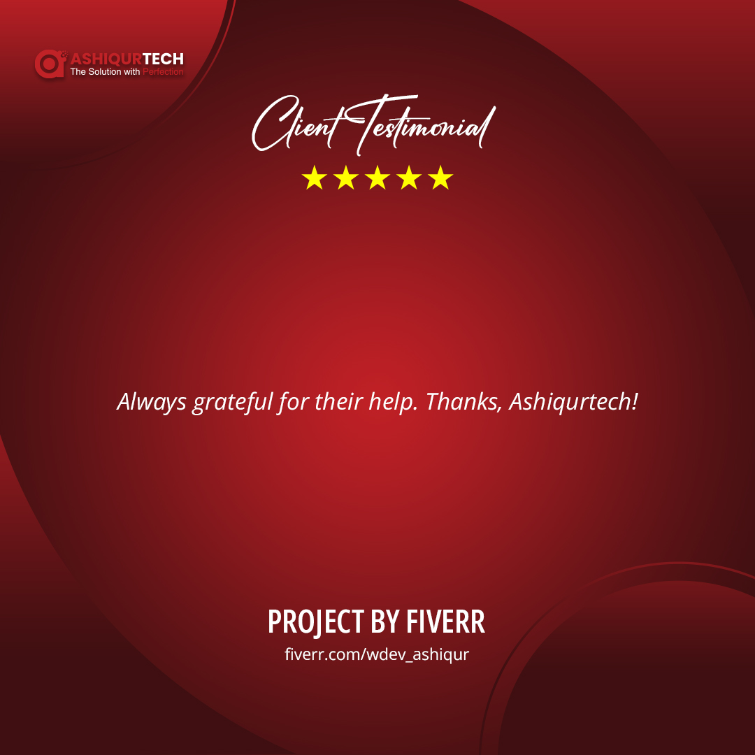 ashiqurtech's tweet photo. Check Out What Our Clients Saying About Us!
See More Feedback: https://t.co/Gd9Ph0k7S5 https://t.co/0rBqHADaes