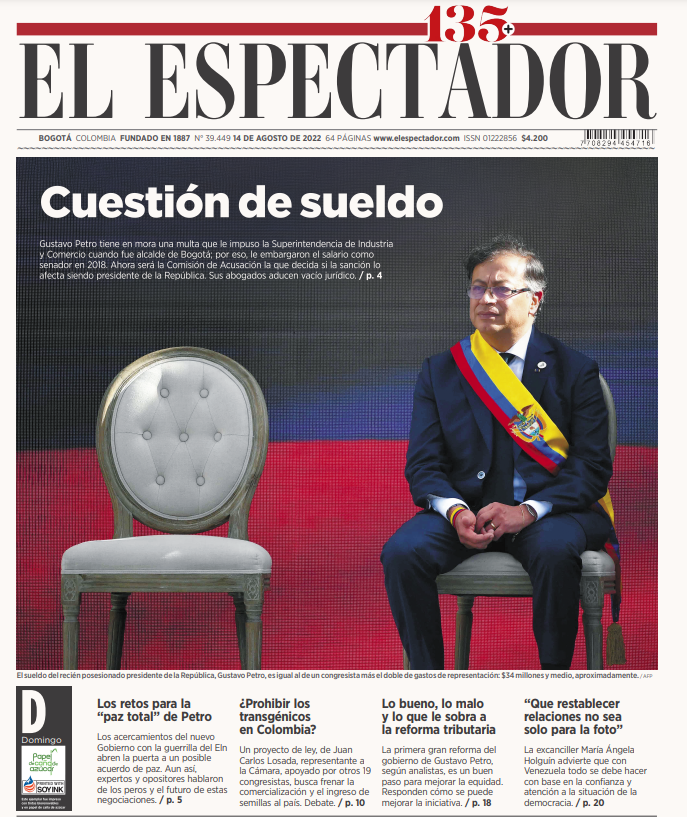 elespectador's tweet photo. ¿El presidente Petro (@petrogustavo) podría terminar con su sueldo embargado? 

Abrimos hilo para explicarle qué está pasando con el salario del primer mandatario. 👇
https://t.co/COk6aWDlYv https://t.co/fSZNzeIuaK