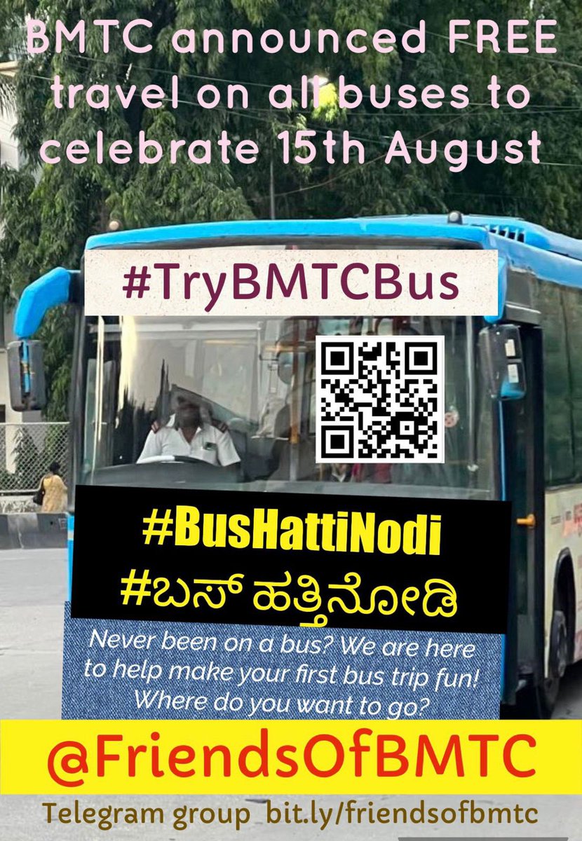 Srinivas Alavilli (@srinualavilli) on Twitter photo If you never been on a bus in Bengaluru, try it, tomorrow! #BusHatttiNodi <a href="/FriendsofBMTC/">Friends Of BMTC</a> <a href="/Aleemcool007/">Abdul Aleem | ಅಬ್ದುಲ್ ಅಲೀಮ್</a> <a href="/_kanakapuraroad/">ChangeMakers of Kanakapura Road (CMKR) ®</a> <a href="/YathishKumarS5/">Yathish</a> <a href="/Ss2787/">Siddharth</a> <a href="/TheKannadiga_RF/">Amogh A</a> <a href="/shilgiri_rao/">Shilpa Rao</a> <a href="/raghuynt/">Raghuraman L.N.</a> <a href="/SuryaSen/">Surya Sen</a> <a href="/BMTC_BENGALURU/">BMTC</a> <a href="/Bus4us_BLR/">Bus4us Bengaluru</a> <a href="/BBPVedike/">Bus Prayanikara Vedike</a> <a href="/shaheenshasa/">Shaheen Shasa</a> If you never been on a bus in Bengaluru, try it, tomorrow! #BusHatttiNodi <a href="/FriendsofBMTC/">Friends Of BMTC</a> <a href="/Aleemcool007/">Abdul Aleem | ಅಬ್ದುಲ್ ಅಲೀಮ್</a> <a href="/_kanakapuraroad/">ChangeMakers of Kanakapura Road (CMKR) ®</a> <a href="/YathishKumarS5/">Yathish</a> <a href="/Ss2787/">Siddharth</a> <a href="/TheKannadiga_RF/">Amogh A</a> <a href="/shilgiri_rao/">Shilpa Rao</a> <a href="/raghuynt/">Raghuraman L.N.</a> <a href="/SuryaSen/">Surya Sen</a> <a href="/BMTC_BENGALURU/">BMTC</a> <a href="/Bus4us_BLR/">Bus4us Bengaluru</a> <a href="/BBPVedike/">Bus Prayanikara Vedike</a> <a href="/shaheenshasa/">Shaheen Shasa</a>