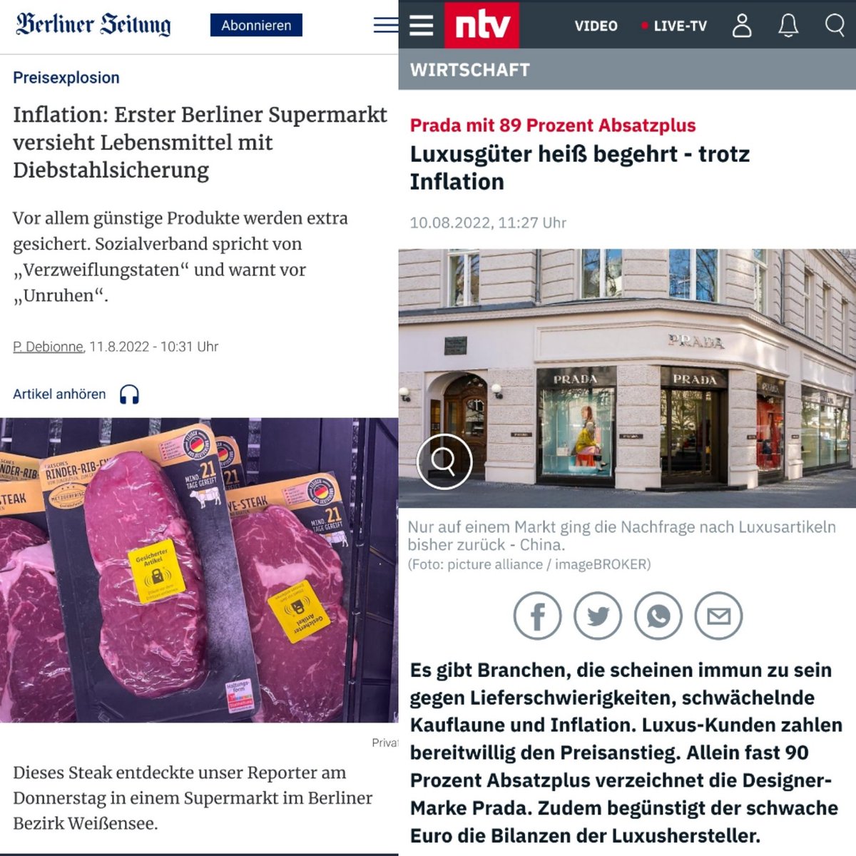 KilezMore's tweet photo. Schere zwischen Arm &amp; Reich (Symbolbild) https://t.co/KSrLe9JqIk