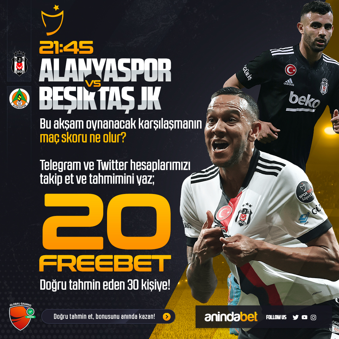 anindabet's tweet photo. 🎁 Tahmin Etkinliği 

Skoru Tahmin Et  ⚽️

Doğru Tahmin Eden 20 Üyemize👇

🎁 20 Freebet #Bonus Hediye!

#Anindabet Etiketiyle Kullanıcı Adını ve Tahminini Paylaş

+RT Yap

+Twitter Hesabımızı Takip Et

+Telegram Adresini Takip Et 

https://t.co/A4caEUoAih

#denemebonusu #FreeBet https://t.co/A5GCdGBO8X