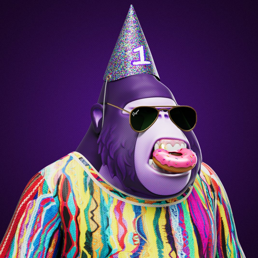 CryptoMeraki's tweet photo. A year ago, @DegenApeAcademy introduced me to my first ever NFT. I minted 3 apes which I still hold to this day. So much is happening in the degeniverse. Can't wait to see what's in store in the coming year. Thank you @monoliff and the DAA team. Happy birthday DAA! https://t.co/2UVGJz1r46