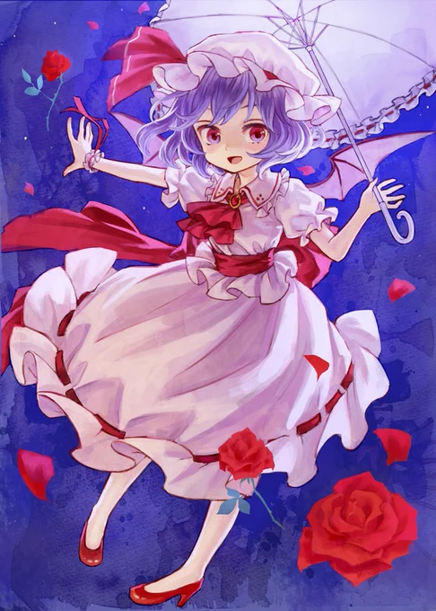 何日か前に紅魔郷20周年だったので過去絵 パチュリーとレミリアが好きです #紅魔郷20周年 
