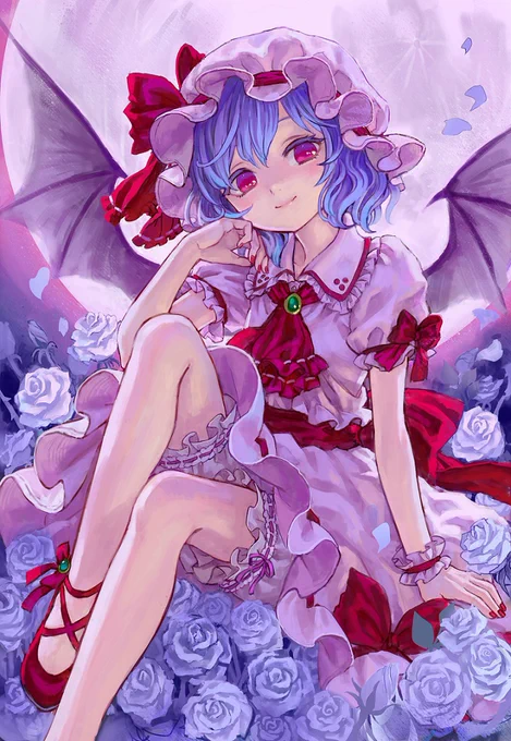 何日か前に紅魔郷20周年だったので過去絵 パチュリーとレミリアが好きです #紅魔郷20周年 