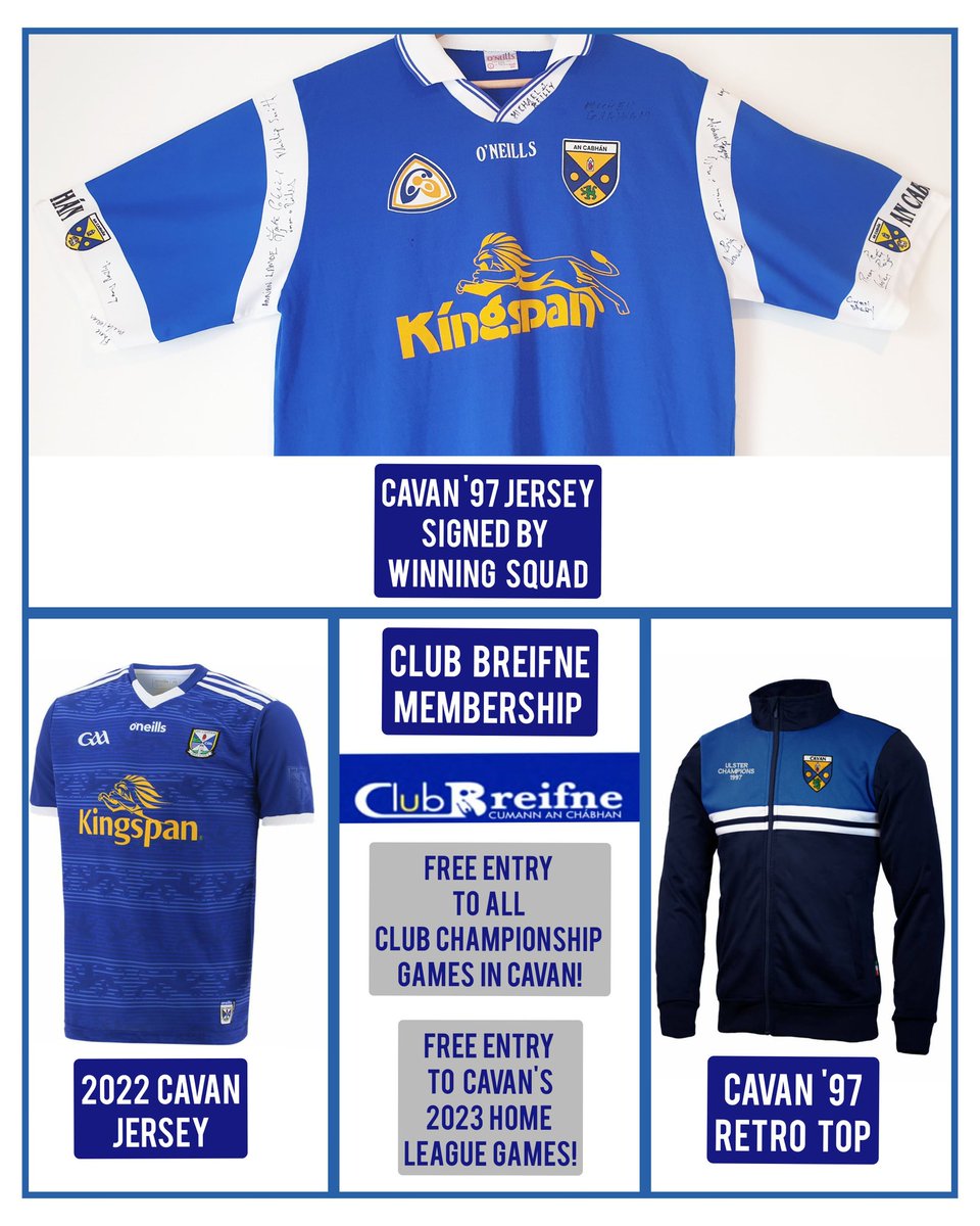 johnjoememorial's tweet photo. 𝐃𝐫𝐞𝐚𝐦 𝐂𝐚𝐯𝐚𝐧 𝐆𝐀𝐀 𝐏𝐫𝐢𝐳𝐞!
🎟 Club Breifne Membership, inc Free Entry to all Club Championship games in Cavan!
🏆 Signed Cavan 97 jersey
🧥Cavan retro 97 track-top
👕 Cavan jersey

For a chance to win it all, donate €5 @ https://t.co/sps2j4eq0T

Every €5 = 1 Entry https://t.co/yieCyL344h