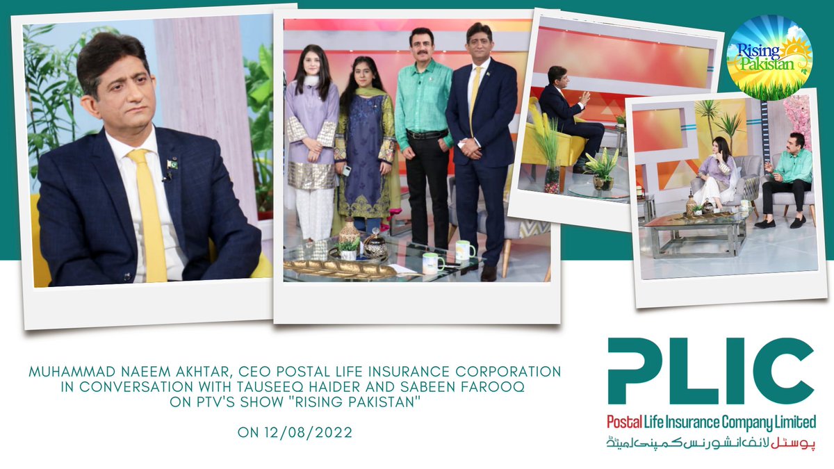PLICLimited's tweet photo. On Independence Day, CEO, PLICL shared a proud moment related to Quaid-e-Azam's First Pay Slip in the morning show Rising Pakistan in conversation with Tauseeq Haider and Sabeen Farooq.

Click on the link below 👇
https://t.co/4aLfoCspq5

#PLICL #14thaugust2022 #IndependenceDay https://t.co/UwU4IHjUJr