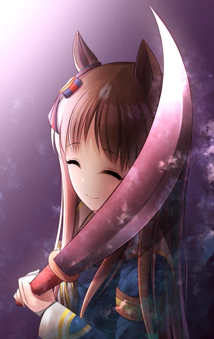 #みなさん去年の今頃はどんな絵描いてましたか去年もグラスワンダー描いてました 