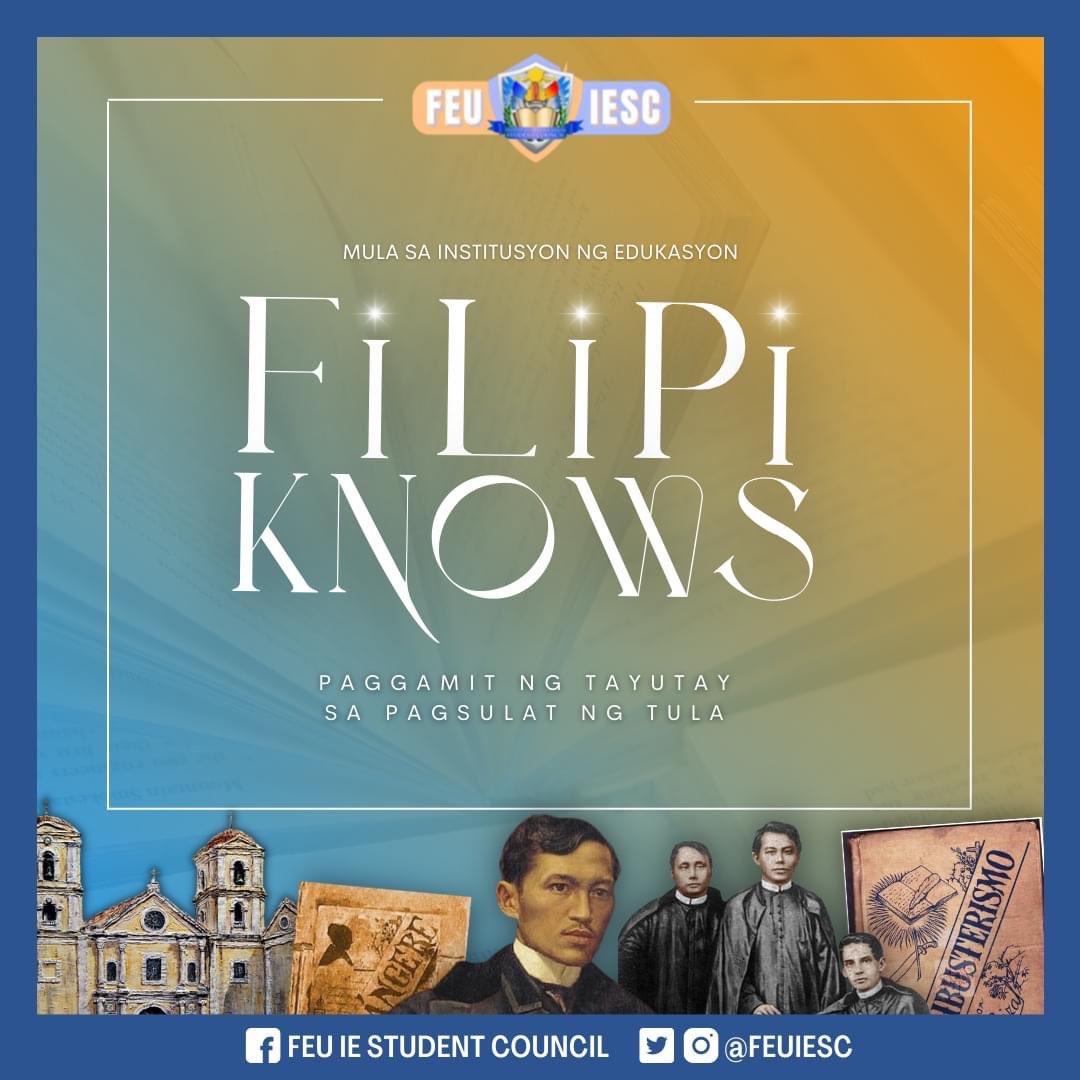 feuiesc's tweet photo. Kapag binato ka ng bato, batuhin mo ng tinapay; Kapag sinaktan ka, mahalin mo pa

Sa pamamagitan ng wika tayo ay nakakabuo ng pantikan na nagiging paraan upang maipamahagi ang ating mensahe at saloobin. Ito rin ay nagbibigay pagkakakilanlan at yaman sa ating wika. (1/3) https://t.co/bOvOZz3lrH