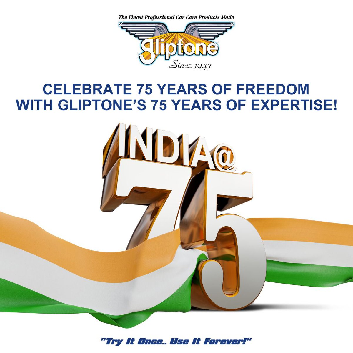 IndiaGliptone's tweet photo. Experience 75 years of expertise... #Gliptone offering the finest professional #carcare products since 1947!
This #IndependenceDay, Enjoy The #Freedom & Avail up to a 25% Discount on #Detailing Services & Nano Ceramic Coatings.
#HappyIndependenceDay #75thIndependenceDay https://t.co/Pdr6oGCEOL