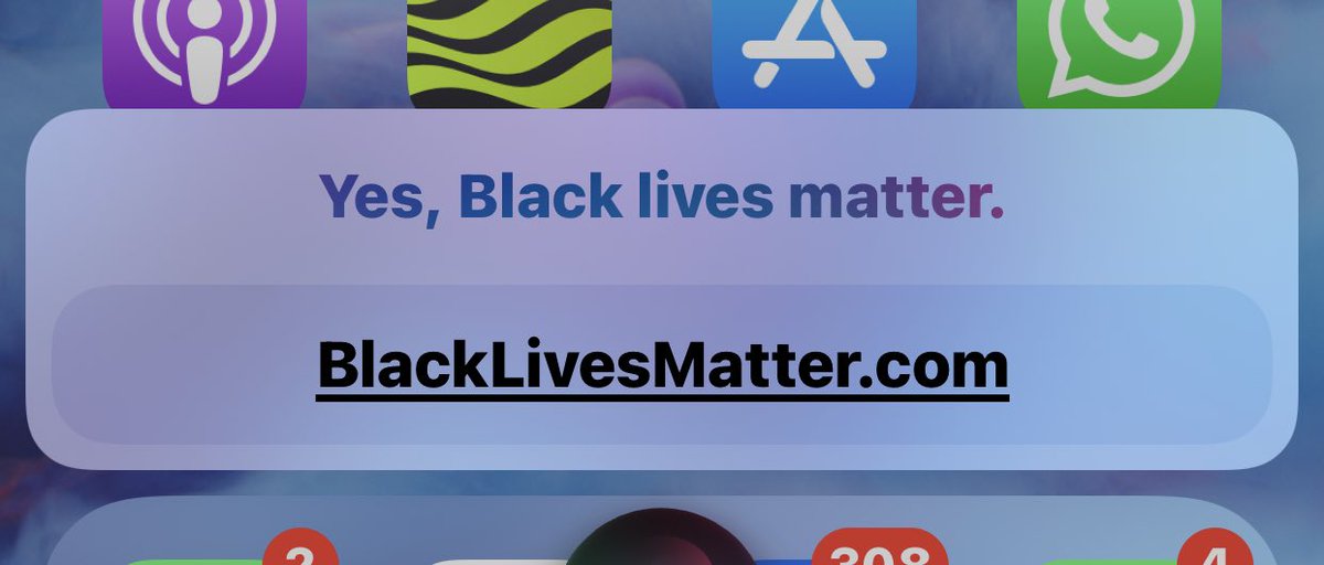 PerformanceBare's tweet photo. Siri do black lives matter?

Answer - yes Black Lives Matter 

Siri do all lives matter? 

Answer 'All Lives Matter' is often used in
response to the phrase 'Black Lives
Matter', …

Siri do white lives matter?  😳😳

Anyone else feel white people are being discriminated against? https://t.co/N6MU5i5ycz