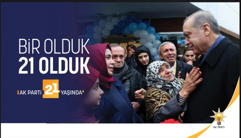 Kurucusu Millet olan AK Partimiz Millete hizmet yolunda 21 yaşında.

Nice yıllara.

#AKParti21Yaşında

#BirOlduk21Olduk