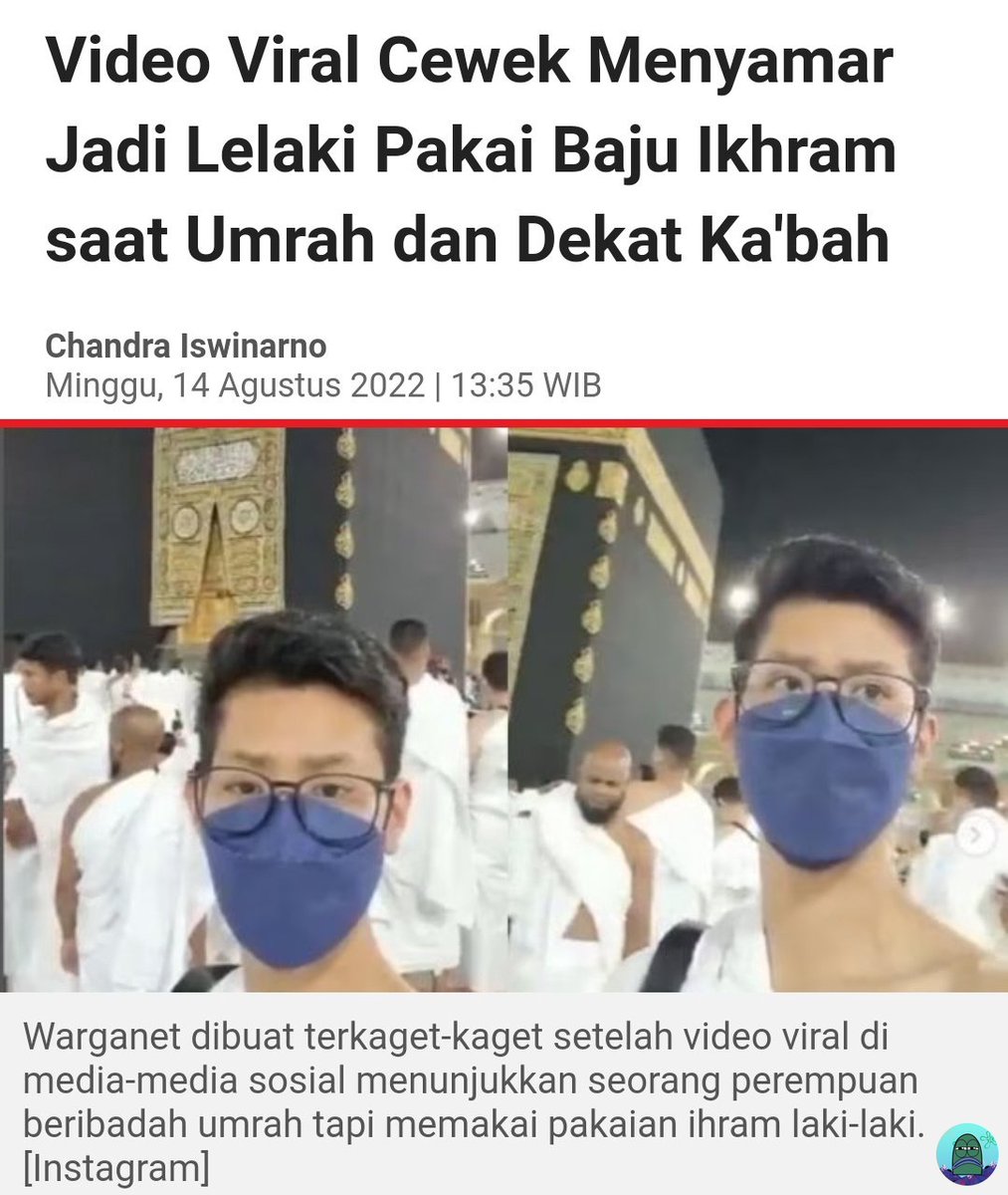 💚 Aku cuma bisa tersenyum seperti ipin. gapaham nalarnya anak ini dimana 🥲 padahal pakaian ikhram cowo itu buka auratnya karna kodratnya dia tuh cewe 🥲