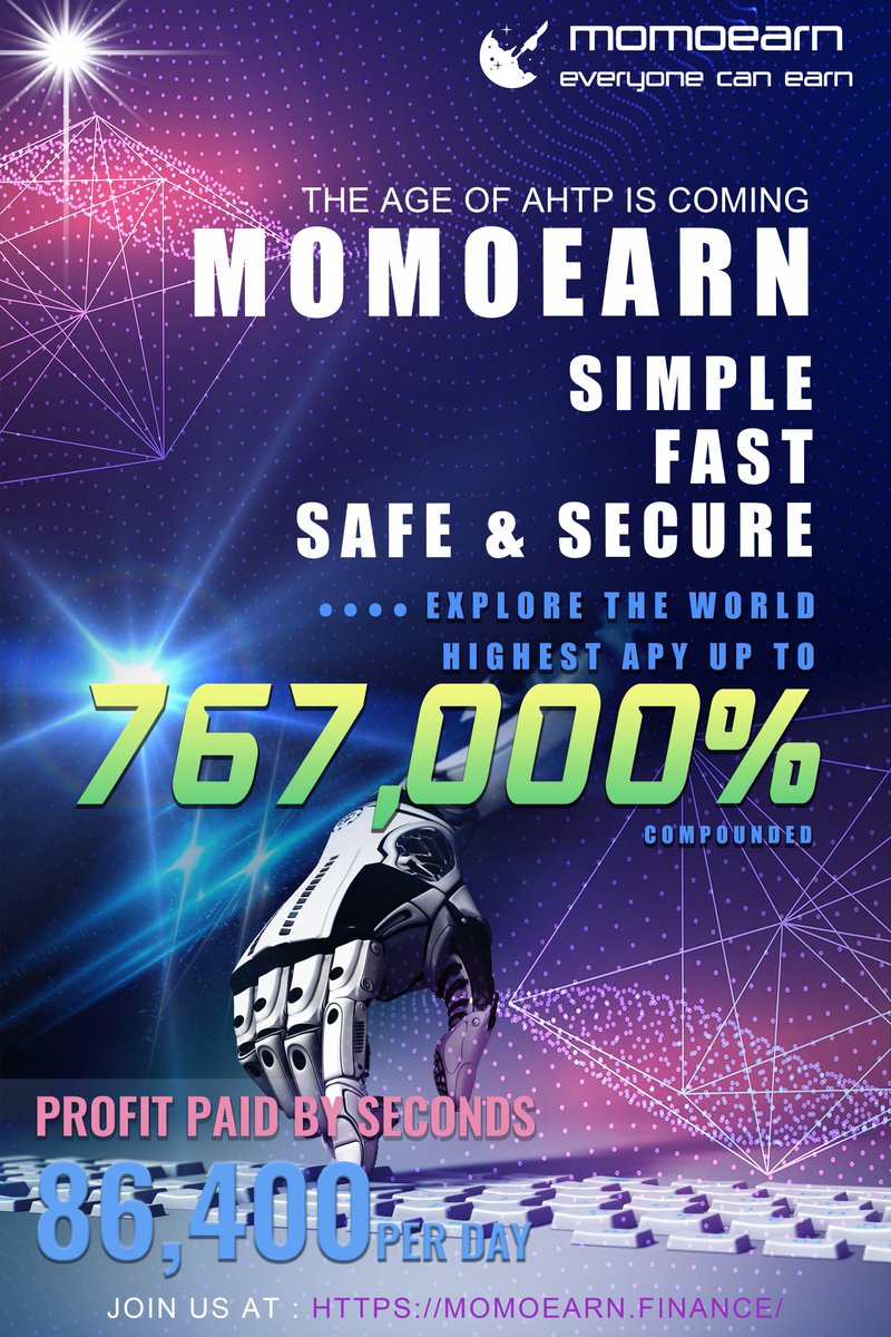 Stop waiting for the best time, the best time is NOW⌛️
#FinancialFreedom will go to those who recognize opportunities before others do💰💵

Let's earn together⬇️
promo-dapp.momoearn.finance/#/
Telegram⬇️
t.me/momoearnoffici…

#momoearn #success #crypto #trading #arbitrage #hedging