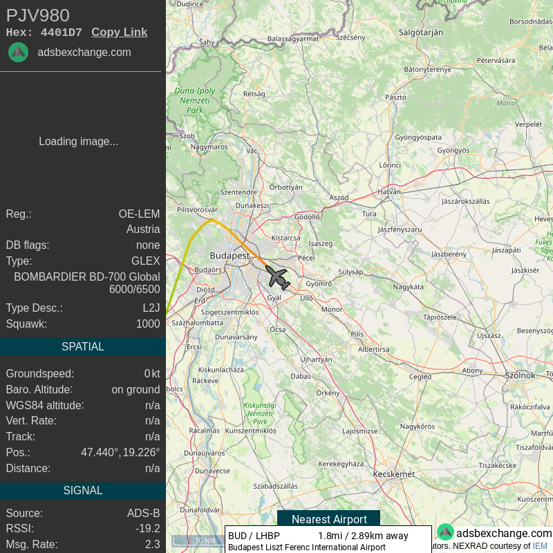 Travel_Scan_NER's tweet photo. NER Travel Detected Landed in Budapest, Pest, HU. Apx. flt. time 1 Hour : 10 Mins.  @Atlatszo https://t.co/jE0yDNh6PA