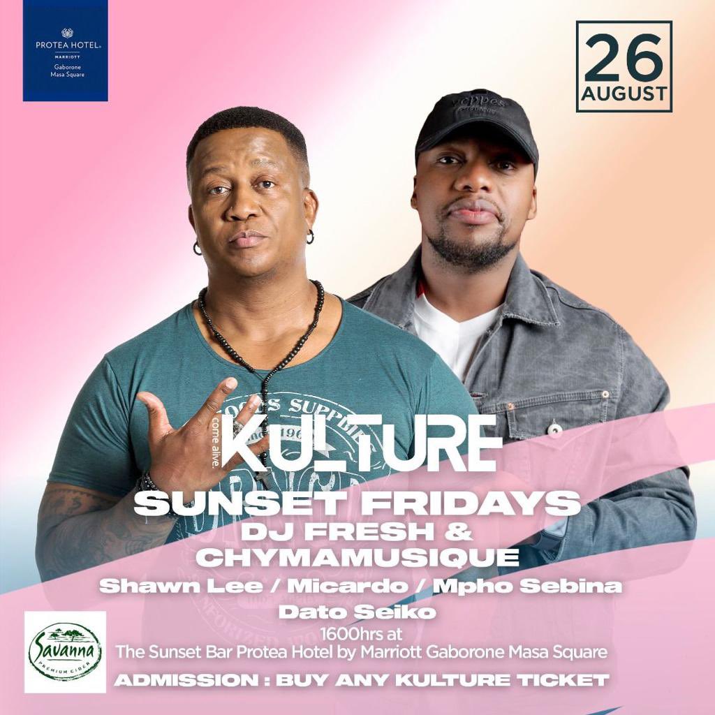 Kulture__'s tweet photo. If Rooftop Sunsets are part of your #Kulture then we have a date…

@DJFreshSA @Chymamusique @Mpho_Sebina @ShawnLee_dj @dato_seiko 

#AllThingsSpring #ComeAlive #DefineYourKulture #KultureSunsets #KultureFridays #FriendsOfKulture #DoingItForTheKulture #BlackCoffeeInBW🇧🇼 https://t.co/lDWOGrt3AG