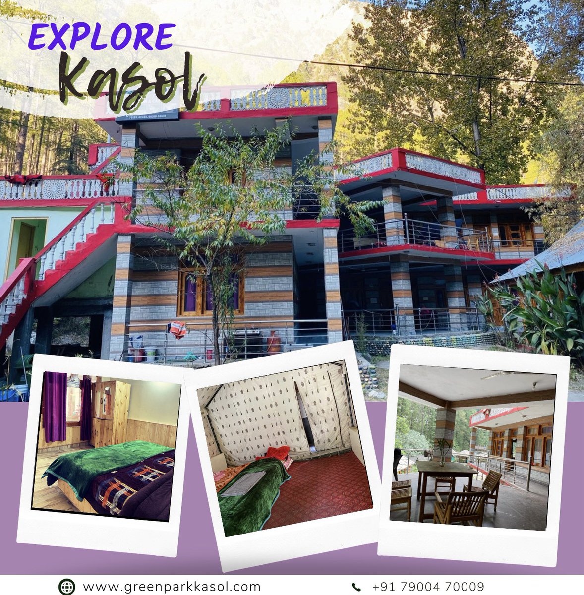 greenparkkasol's tweet photo. Enjoy your stay that is truly "Memorable moments" 
Come and stay at #GreenParkKasol to feel better and relaxed than at home. 
Book the best price offered by us.

For more Information
+91 7900470009
 🌐 https://t.co/TfjFiWcGU8

#stayinkasol #hotelinkasol #kasol #kasoltrip #kasol❤️ https://t.co/3c9JgcVMed
