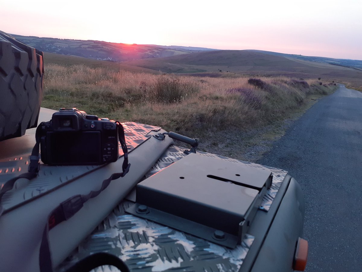 slocombe_mrs's tweet photo. Getting my #exmoor on early (4am start) today! Wanted to capture the sunrise looking over #withypool so it was out with the cameras, tripod and 'Ratty' our trusted #LandRover got some cracking video footage of #sunrising, now enjoying bread and jam, I need to do 'moor' of thisβ€ https://t.co/rIbGpbTufC