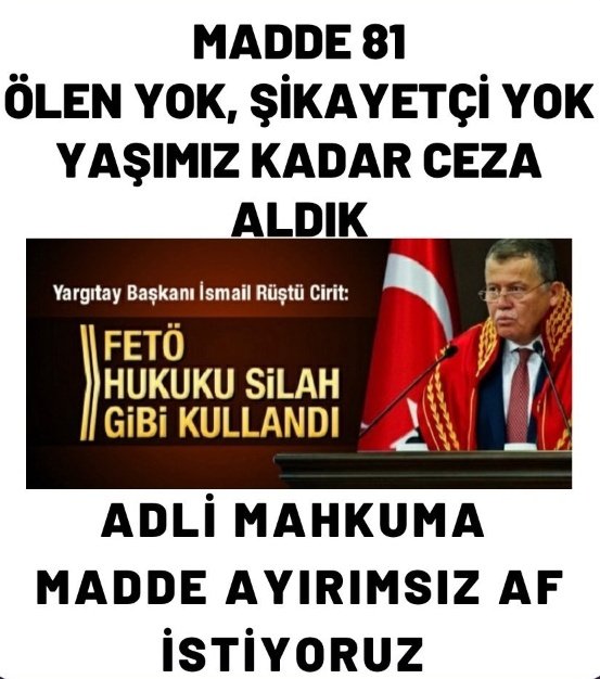 Madde ayrımsıx AF İSTİYORUZ 10 milyon insanın isteğini göz ardı edemezsiniz TALEBİMİZ #GenelAf sesimizi duyun artık!! 
<a href="/RTErdogan/">Recep Tayyip Erdoğan</a> <a href="/bybekirbozdag/">Bekir  Bozdağ</a> <a href="/Akparti/">AK Parti</a>