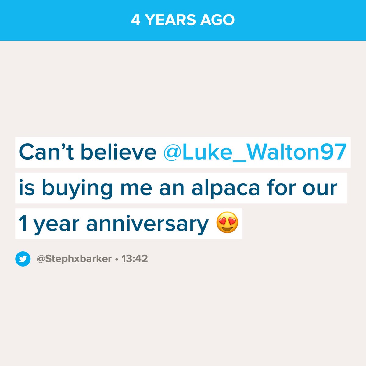 Stephxbarker's tweet photo. Still haven’t got my alpaca 🦙😪 ⁦@Luke_Walton97⁩ https://t.co/1ofnBhZ0oV