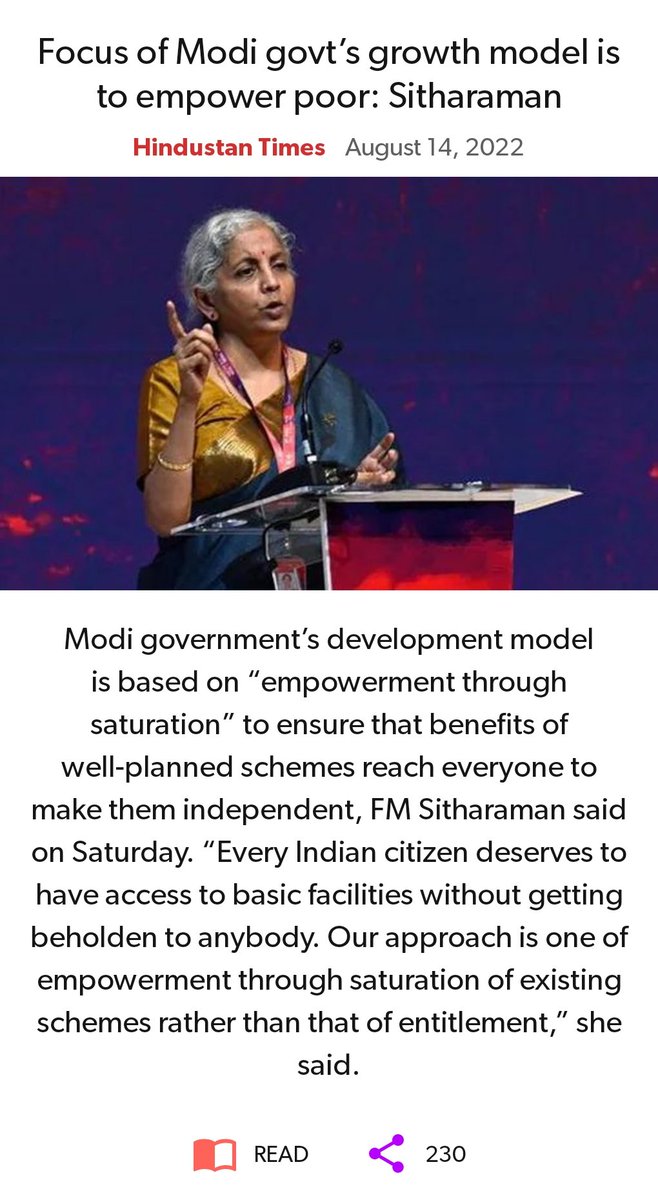 tridib_bordoloi's tweet image. #ModiGovt #GrowthModel #empowerment #NirmalaSitharaman

Focus of Modi govt’s growth model is to empower poor: Sitharaman
hindustantimes.com/india-news/foc…