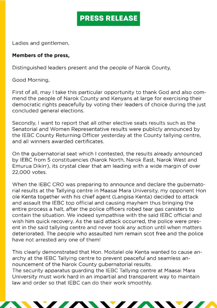 OleNtutuK's tweet photo. PRESS RELEASE

@IEBCKenya https://t.co/NArSj3ancc