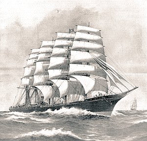 CruiseJipe's tweet photo. #RCRickmers was a German 5-masted steel clipper barque with auxiliary engine built in 1906 by firm Rickmers Rice Mill, Freight & Shipbuilding Company (Rickmers Reismühlen Rhederei & Schiffbau A.G., simply #Rickmers A.G.) of Bremerhaven, Germany for the company's Rickmers Line. https://t.co/GTRaSjh32U