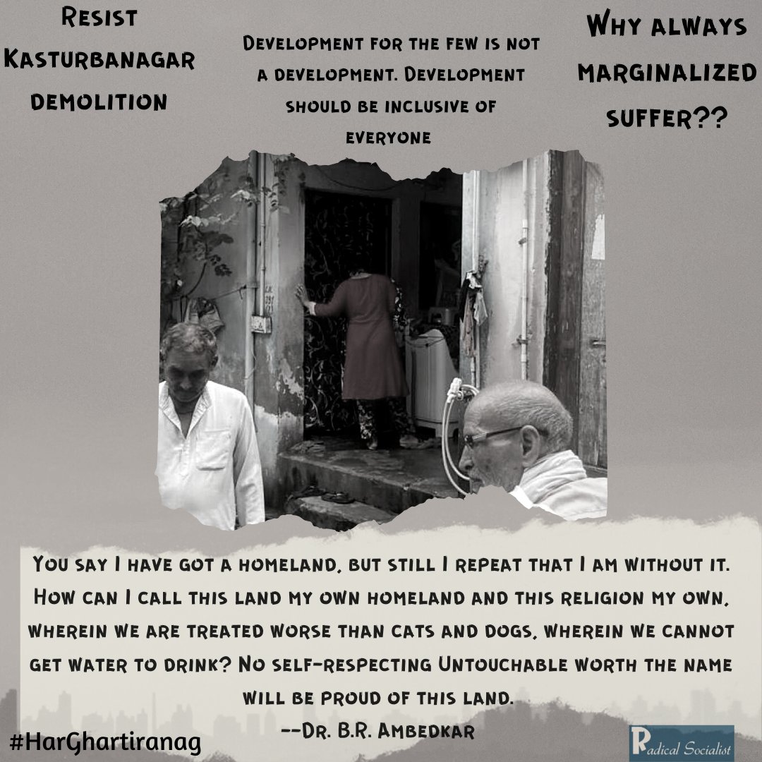 RadicalSocial4's tweet photo. #savekasturbanagar #antidalitdemolition #radical_socialist https://t.co/dknR5h4Omo
