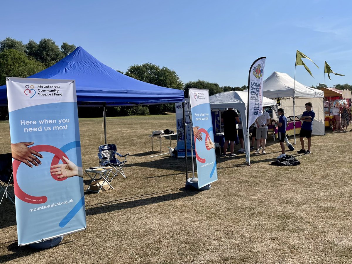 MountsorrelCSF's tweet photo. It’s a beautiful day here at the Mountsorrel Revival festival and we’re ready for the 11am start. We’re letting people know how we can help during this cost of living crisis. 

You can find us in the playing field. Take a leaflet and pass it to someone who really needs us! https://t.co/yBpDhxCXou