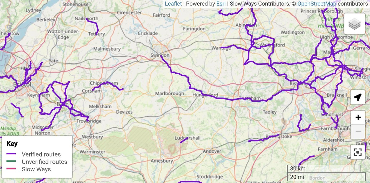 SlowWaysUK's tweet photo. It's nearly possible to walk from #London to #Bristol entirely down verified #SlowWays walking routes.

On your own or in a group, could you help to fill a gap and join things up? 

Or are you up for the challenge of hiking the whole way? 

#Marlborough #Keynsham #Bath #Swindon https://t.co/B8nUxw7qYo