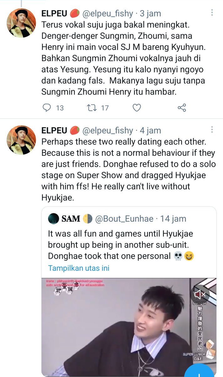 petalsdanomega's tweet photo. Need help for mass report this account, it's not elfishy,, now kids make hate speach for other member.. Heechul, Leeteuk, Yesung, Kyuhyun.. do not responded just RnB.. Thank you
#SS9inJKT #SUPERJUNIOR #HEECHUL #Leeteuk #YESUNG #KYUHYUN #Petals #Angels #clouds #sparkyu https://t.co/sJe9aKl5qB