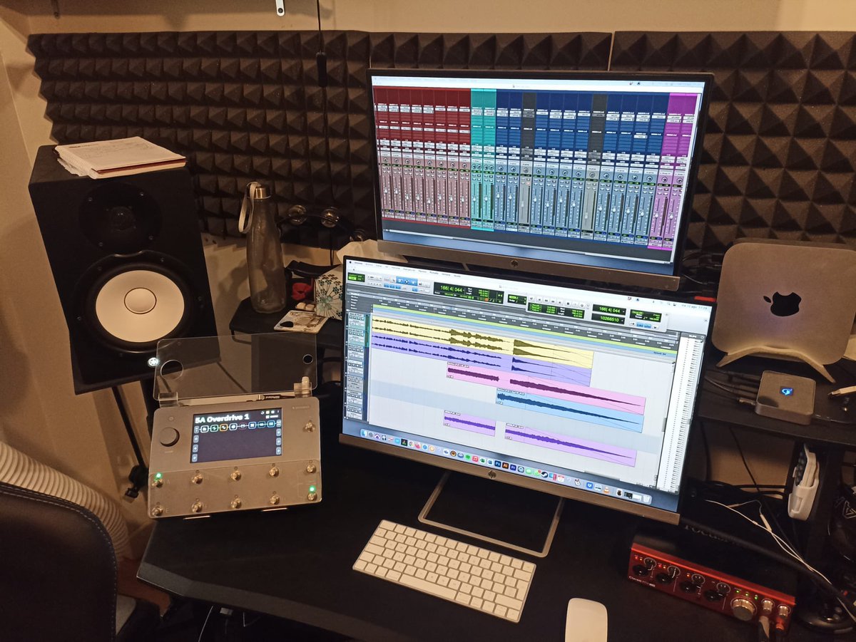 TragicCompany's tweet photo. Working on our new single! Out soon!
#protools #macminim1 #quadcortex #neural #yamahash8 #avid #newsingle #homestudio #hermes1productions #workinprogress https://t.co/mmjpMJnQ8z